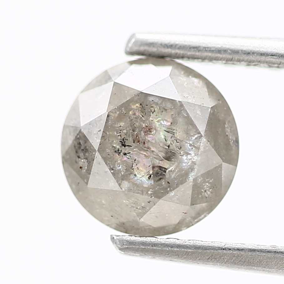 1.11 Carat Fancy Gray Salt and Pepper Round Brilliant Cut Natural Loose Diamond